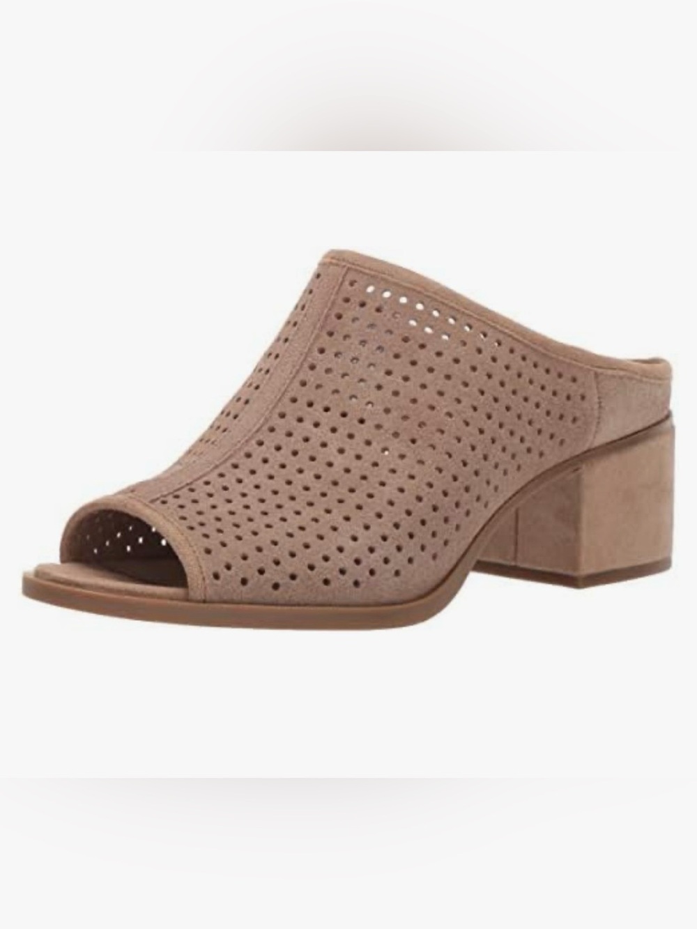 Koolaburra Taupe Perforated Open-Toe Block Heel Mule